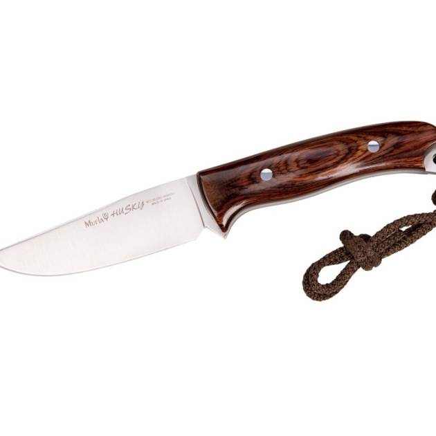 Cutit Outdoor Muela HUSKY-10R,maner lemn presat trandafir, lama 10 cm