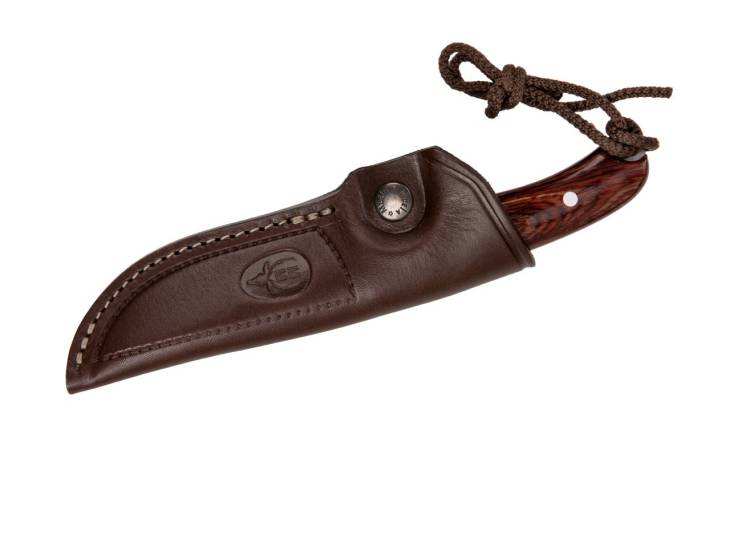 Cutit Outdoor Muela HUSKY-10R,maner lemn presat trandafir, lama 10 cm - imagine 2