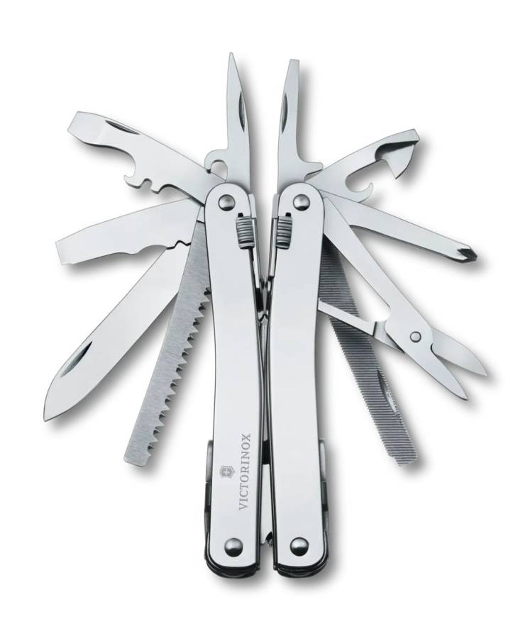 Multifunctional Victorinox Swiss Tool Spirit X Teaca Nylon, 105 mm, argintiu - imagine 3